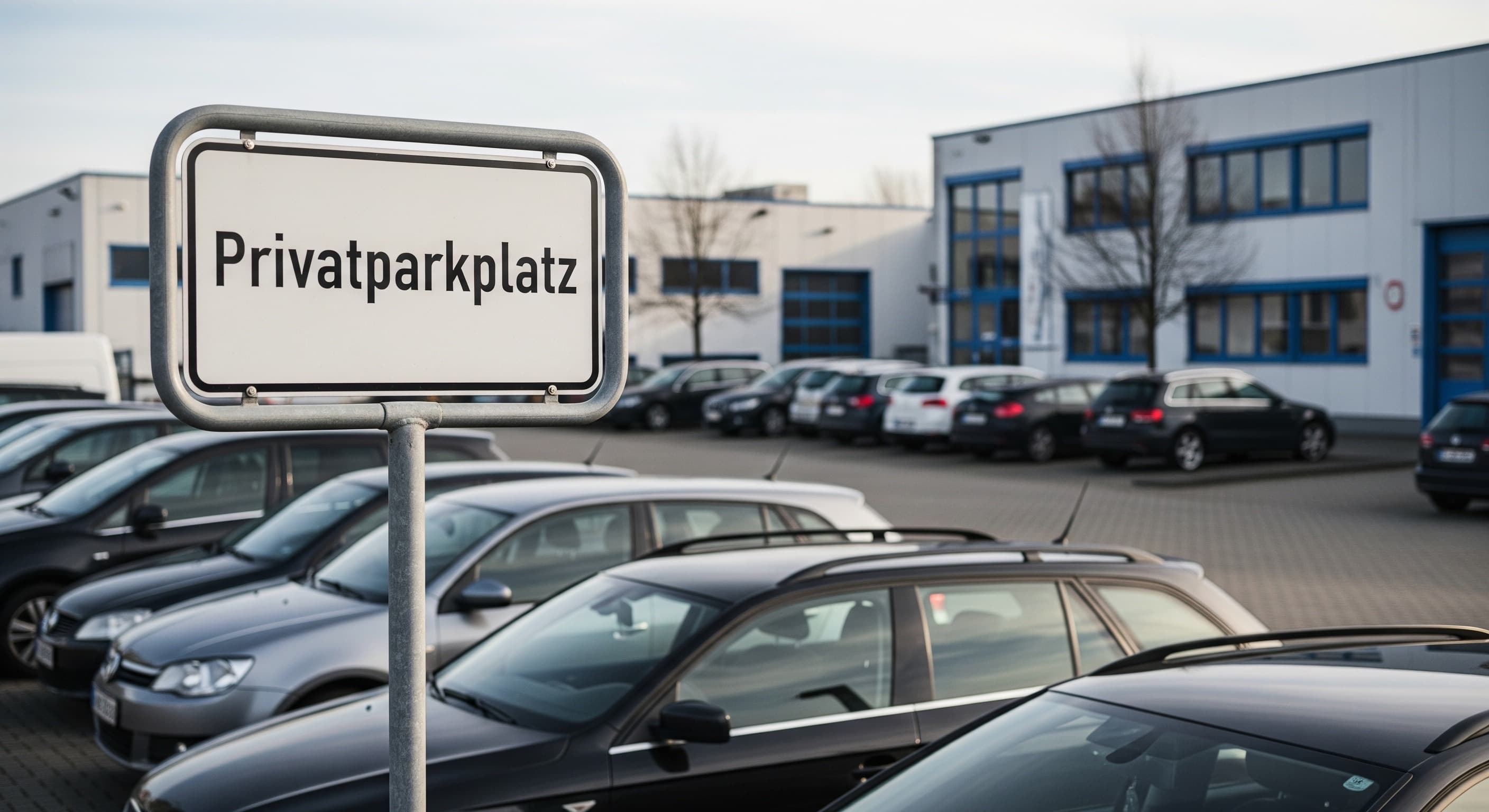 Falschparker auf einem Firmengelände